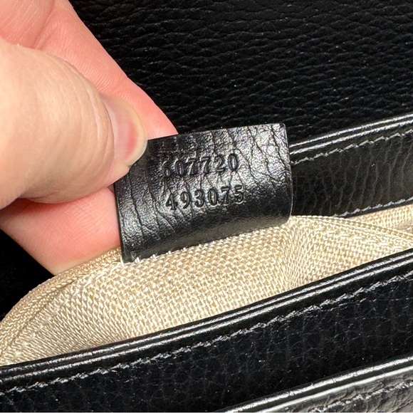 Gucci Dollar Calfskin Interlocking G Black Small Crossbody Bag - Picture 10 of 11